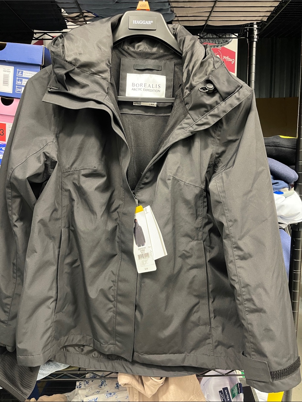 Women's Black Waterproof Hooded Jacket